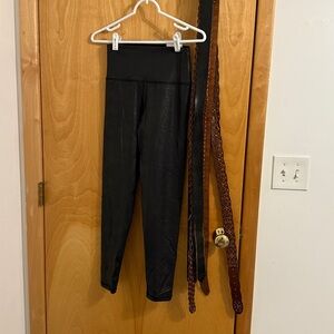 Aerie offline faux leather crackle‎ leggings